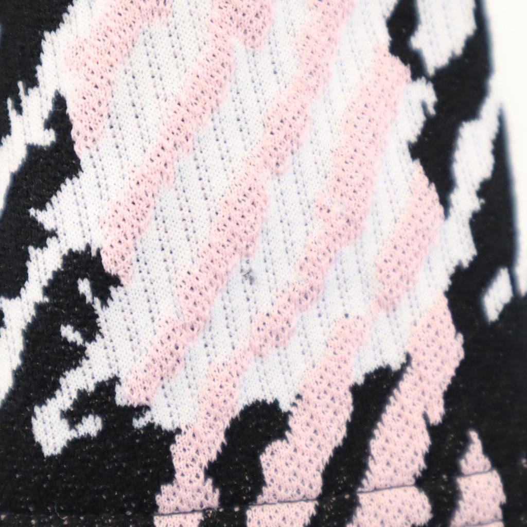Marni Made In Italy Check Pattern Long Sleeve Cut 38 Pink X Black Women Used