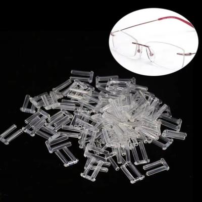 50PCS Hand Held Rubber Plug Lock Frame Glasses Length Glasses Double Rubber Plug Lock DIY Eyeglasses Lock Buckle