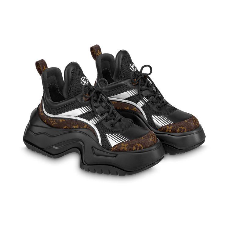 Louis Vuitton Archlight 2.0 Platform Sneakers 'Black White With Brown Monogram' 1ABIHC