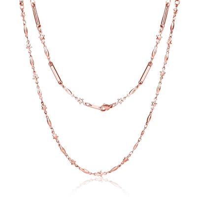 Magnetkette für starke Magnete, 4,200 m, Halskette aus chirurgischem Edelstahl, Geschenkbox inklusive [MAYA&CANA], Damen, Teile, Kette, Stahl, 48 cm, (Rosa Gold)