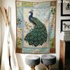 Peacock Wall Tapestry Aesthetic Wall Hanging Printed Fabric Blanket Decorative Tapestries for Bedroom Living Room Home Decor