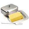 Butter Holder Stainless Steel Cheese Storage Container Covered Butter Dish With Lid For Home Kitchen Pantry Table Decor