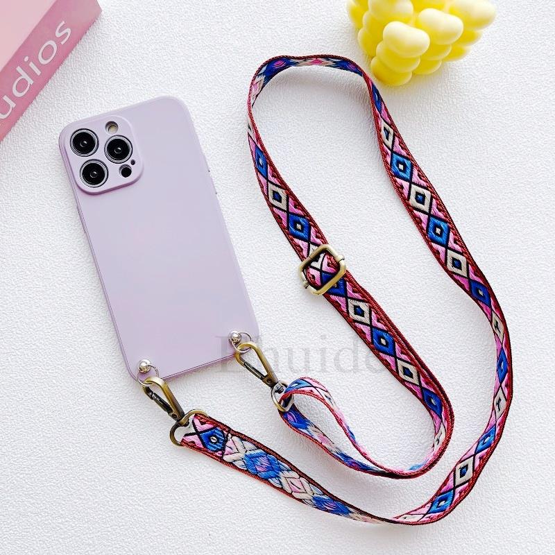 Classic Strap Case For Xiaomi POCO X7 X6 M6 M7 Mi 15T 14T 13T Redmi Note 14 Pro Plus Crossbody Neck Lanyard Soft Silicone Cover