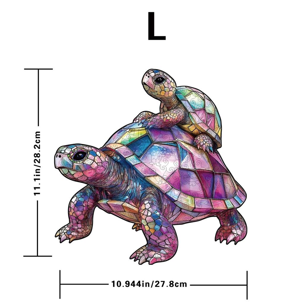 Grenzüberschreitendes unregelmäßiges Schildkröten-Holzpuzzle - Dekompressions-Geschenkspiel