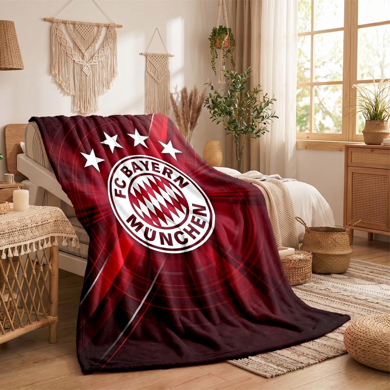 Couverture polaire Thème Bayern Munich Couverture pelucheuse Douce et confortable Pour Chambre à coucher Canapé Voyage