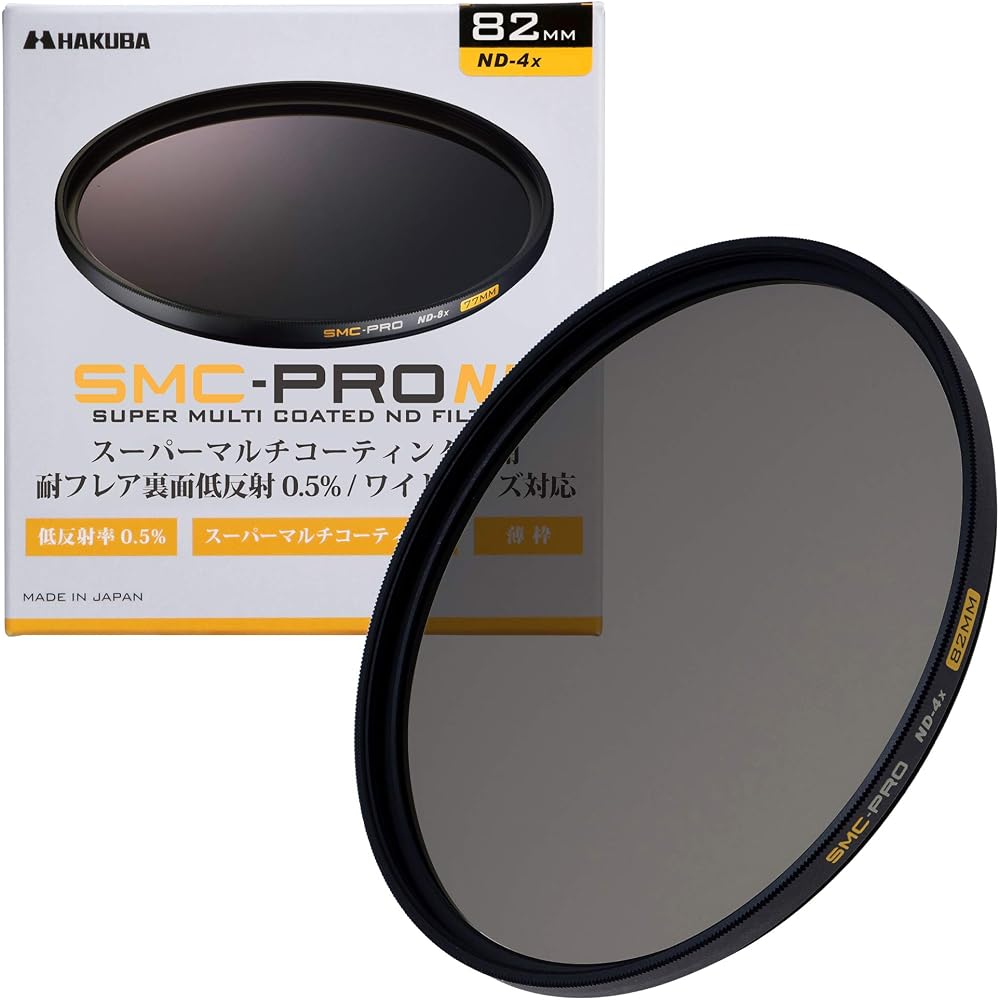 HAKUBA 82mm ND Filter, 2-Stop Neutral Density Reduction, SMC-PRO ND4, Slim Frame, Made In Japan, Flare Resistant, Low Back Reflection 0.5%, Autumn Lea