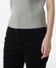 MUSINSA STANDARD WOMAN Women'S Mini Boucle Ribbed Short Sleeve Knit [Light Grey]
