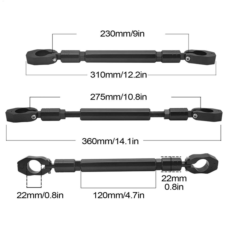 22mm Motorrad Stabilisator Querstange Lenker Ausgleich Modifizierte Motorrad Stange Aluminiumlegierung Verstärkungswerkzeug zur Aufnahme