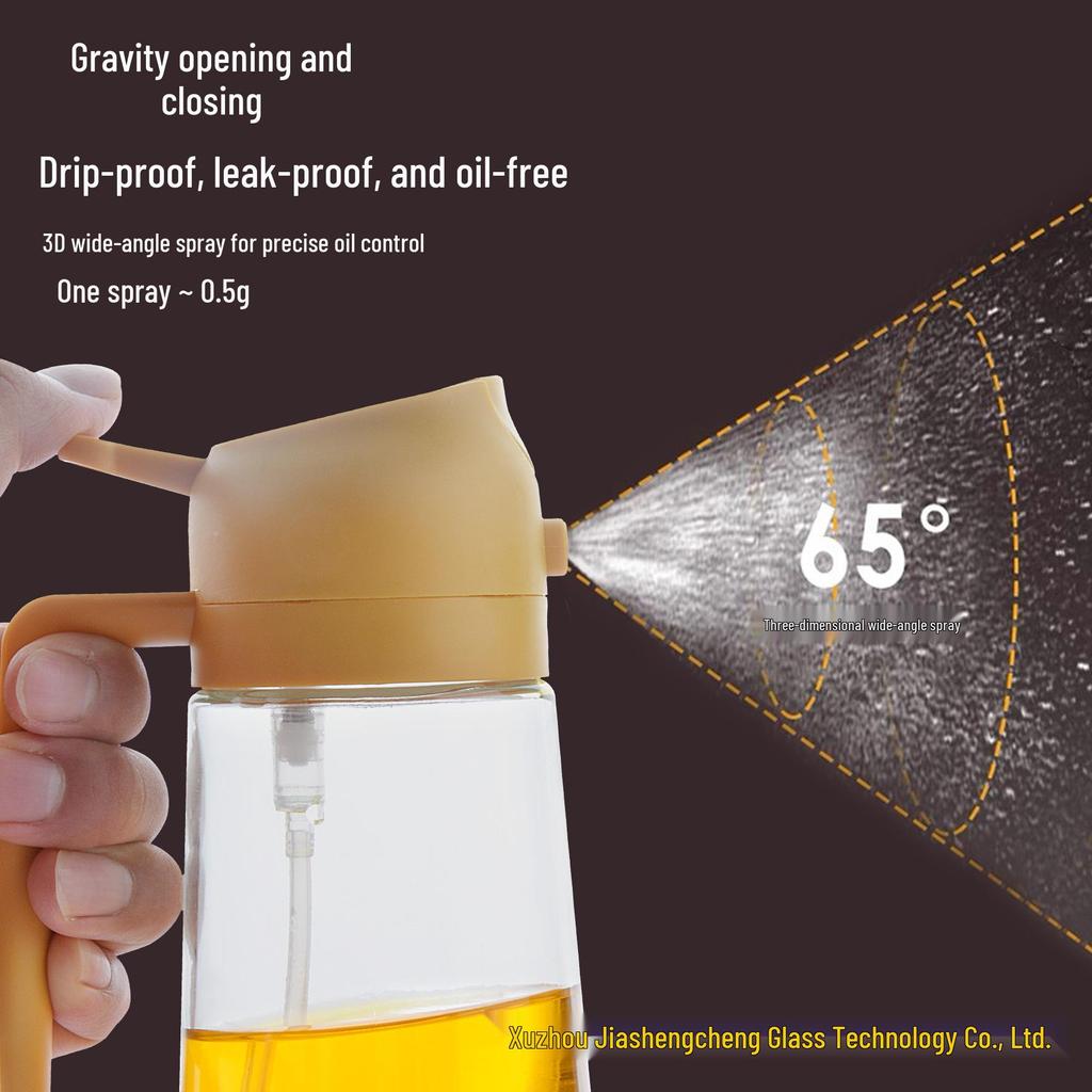 Large Capacity Leak-Proof Oil Spray & Pour Pot with Cover and Handle