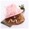Summer Organza Fashion Hat Women'S Temperament Flower Seaside Sun Protection Sun Hat Foldable Sun Hat