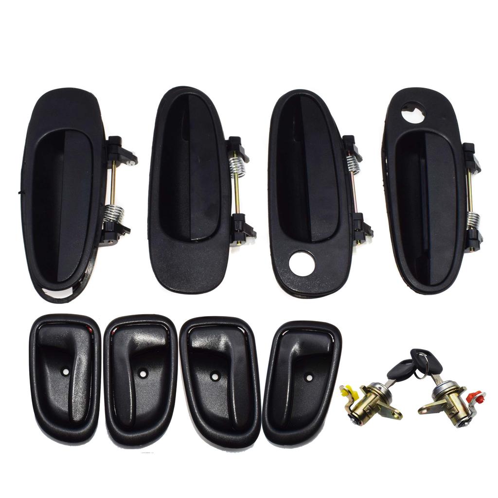 4/ 8/ 9 Pcs Car Outside or Ide Door Handle Front Rear Left Right or W./ Door Lock For Toyota Corolla 1993 1994 1995 1996 1997