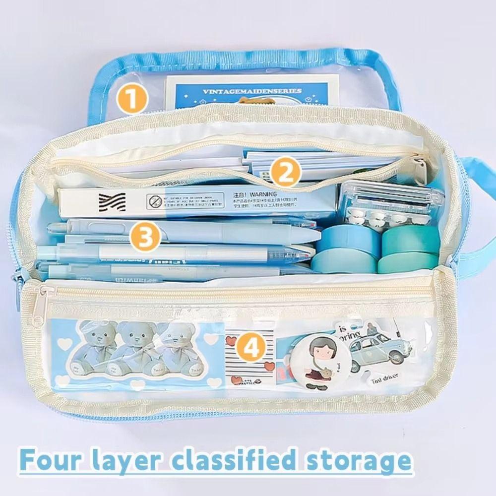 Beauty Bag Stationery Pen Bag Detachable Cosmetic Storage Bag Kids Children