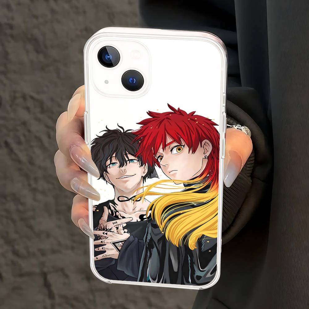 Amine W-WINDs BREAKERs Phone Case For IPhone 17 16 15 14 Plus 13 12 11 Pro Max Phone Back Cover Transparen