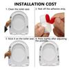 4pcs Toilet Cover Buffering Gasket Self-adhesive Bidet Buffer Spacers Toilet Lid Heightening Cushion Parts Attachment