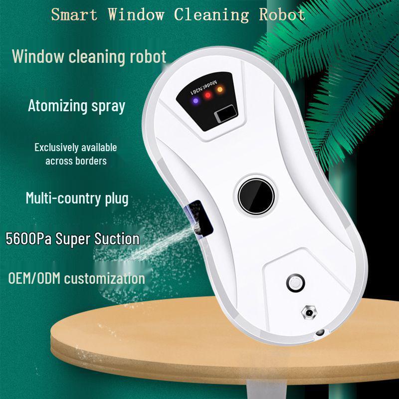 Inteligentny Robot do Mycia Okien Sterowany Zdalnie z Automatycznym Spryskiwaczem Wody i Regulowanymi Ustawieniami
