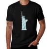 Hand Painted Statue of Liberty Watercolor T-Shirt Plus Size Comfort Fit Tee