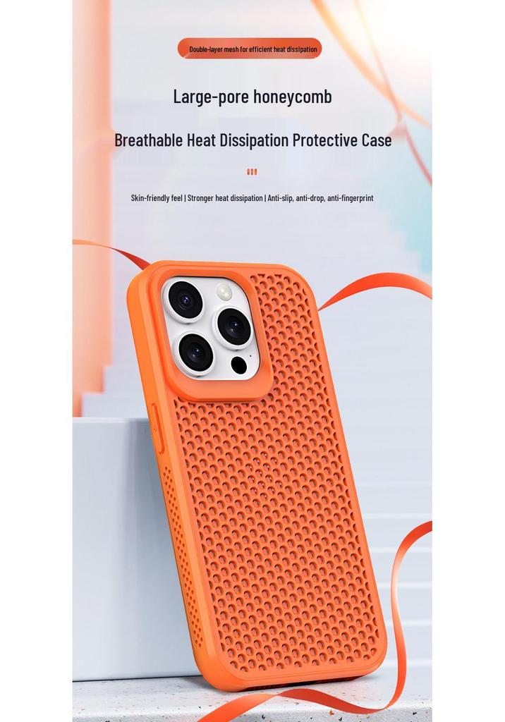 iPhone 17 Magnetic Case with Honeycomb Ventilation & Heat Dissipation, Drop-Proof Protective Cover for Apple 15 Pro Max