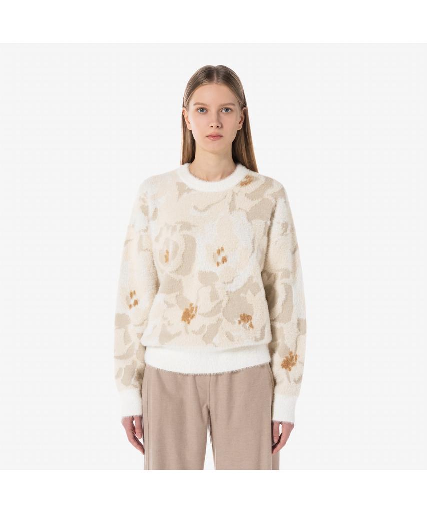 LACOSTE Women'S Flower Jacquard Intarsia Sweater Af2587-54N Id2