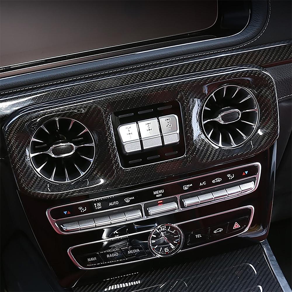 Carbon fiber central control air outlet decorative stickers for Mercedes-Benz G-class