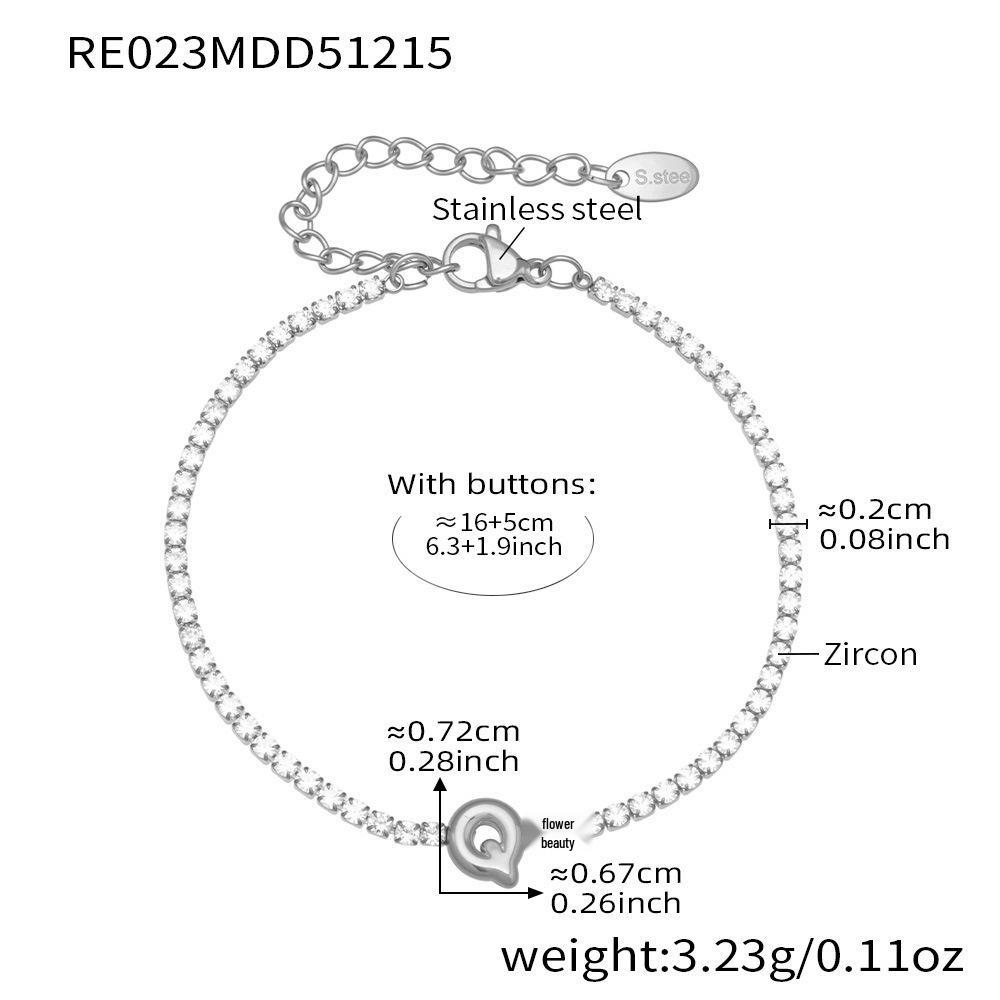 Браслет с буквой из циркония с покрытием из 18-каратного золота: Искрящиеся, Модные Украшения для Женщин