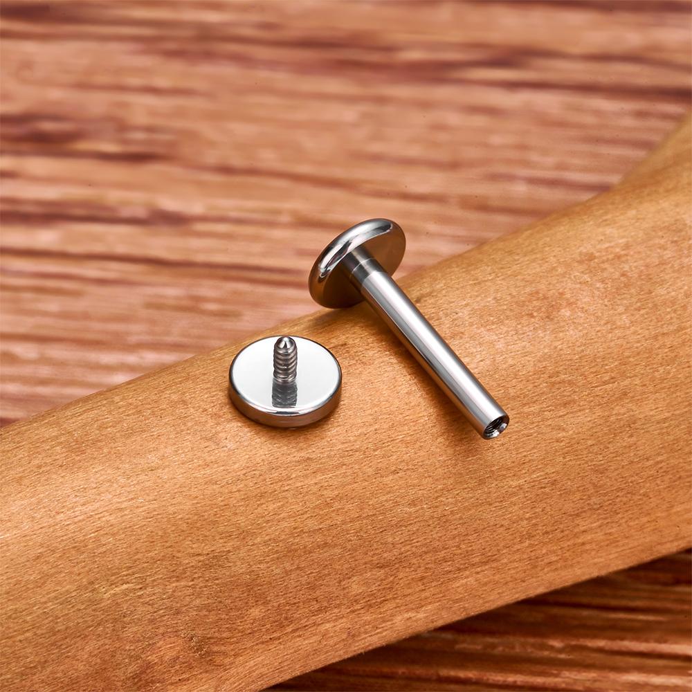 Astm F136 Titanium Circle Dot Flat Disc Stud Earring 16G Round Disc Cartilage Helix Tragus Earlobe Nose Stud Jewelry