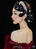 Koreanisches Retro Feen Braut Perlen Stirnband Haar Accessoire Schleier Clip