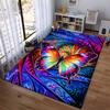 Colorful Butterfly Carpet with Abstract Swirl Design, Vibrant Home Decor Suitable for Use As an Anti-slip for Living Room Bedroom Sofas