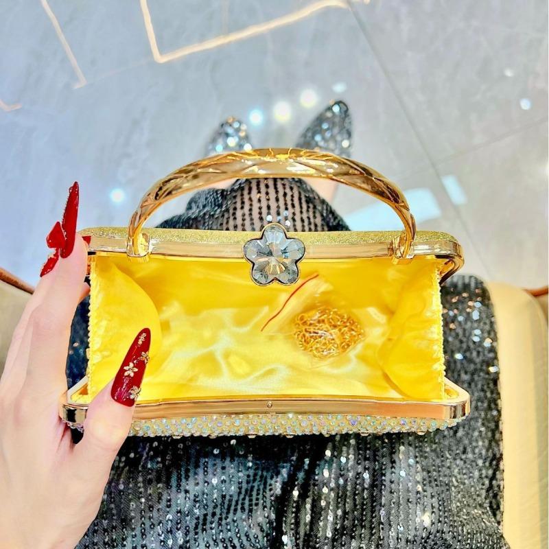 Evening Dress Bag Sparkling Rhinestone Party and Dinner Bag Ladies' Single-shoulder Crossbody Bag Clutch Bag
