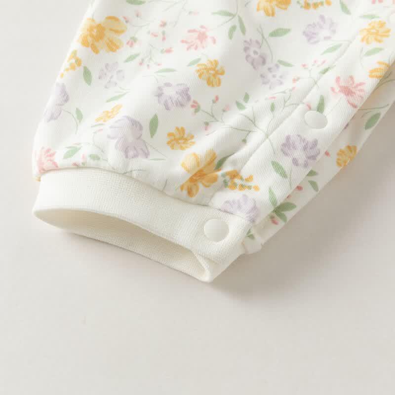 DAVE & BELLA Baby Girl Flower Print Knit Romper