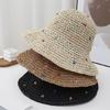 Weaving Straw Hat for Teen Girl Breathable Spring Camping Sunproof Beach Hat