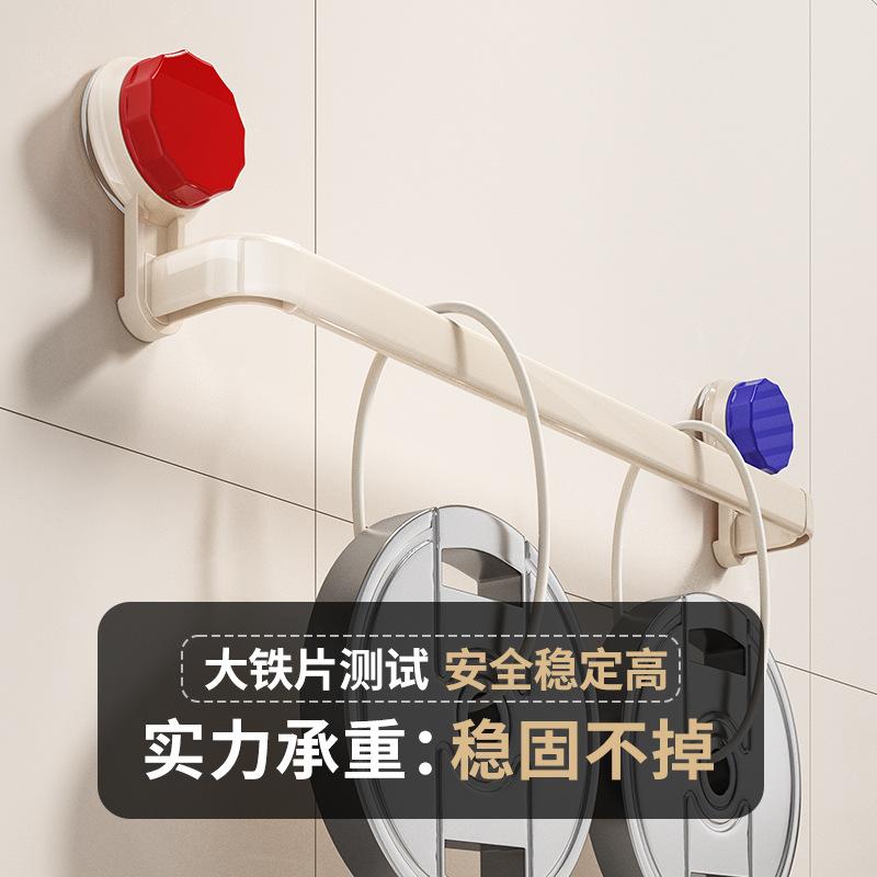 New bathroom suction cup non-punching slipper rack wall-mounted shoe rack wall bathroom slipper storage