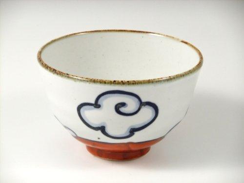 Arita Hasami Ware Shoho Kiln Blue Fuji and Red Fuji Pair of Tea Bowls (Couple Tea Bowls) 20850