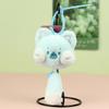 with Bell Cat Plush Keyring Long Tail Plush Cat Doll Pendant Plush Cat Keychain  Christmas Gift