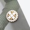 6Pcs Luxurious Design Inlaid With Rhinestones Metal  Button For Clothing Coat Skirt Clothing Accessory High Qulity Glod Black