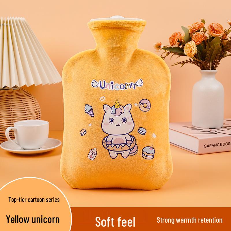 Kaqikete Cute Cartoon Plush Refillable Winter Hot Water Bottle & Hand Warmer