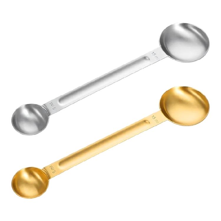 Double Ended Measuring Spoons Food Grade Stainless Steel Measuring Scoops Tool For Coffee Enthusiasts 1