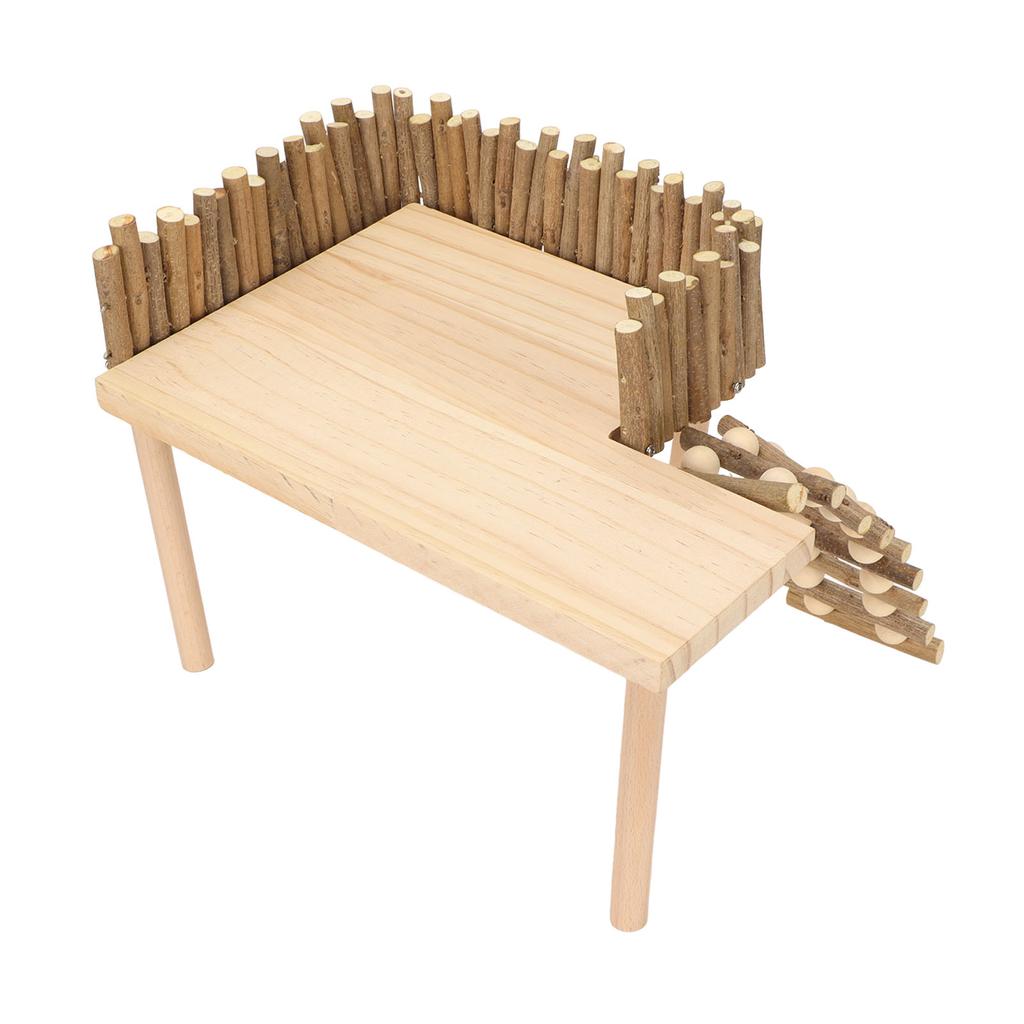 Hamster Climb Platform Decorative Wooden Small Pet Activity Playground with Ladder for Golden Bear