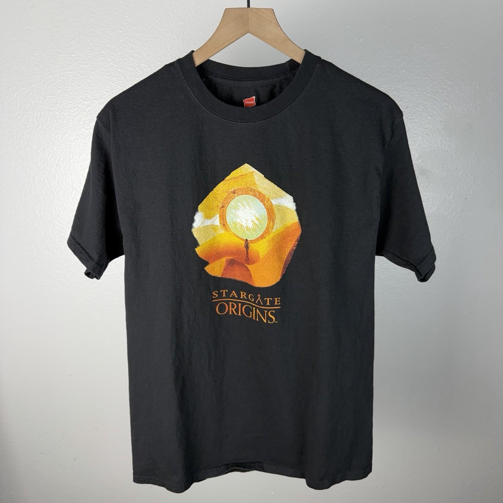 Stargate Origins Sci Fi Promo Movie TV Art Vintage Y2K Black T Shirt Size Medium Unisex T-Shirt S