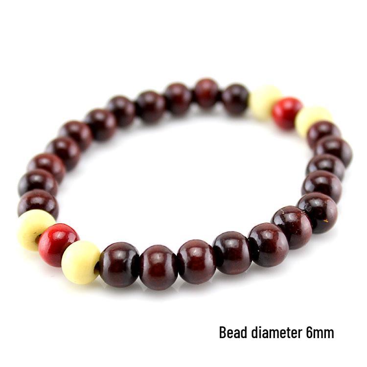 

108 Red-Brown Sandalwood Buddhist Beads Bracelet, Wraps 3 Times, Star Style Rosary