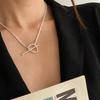 Korean Style Sparkly Star Clavicle Necklace - Retro OT Clasp, Simple & Elegant Women's Jewelry.