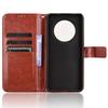 Flip Case for Oppo Reno 12FS / 12F, Crazy Horse Wallet, Brown