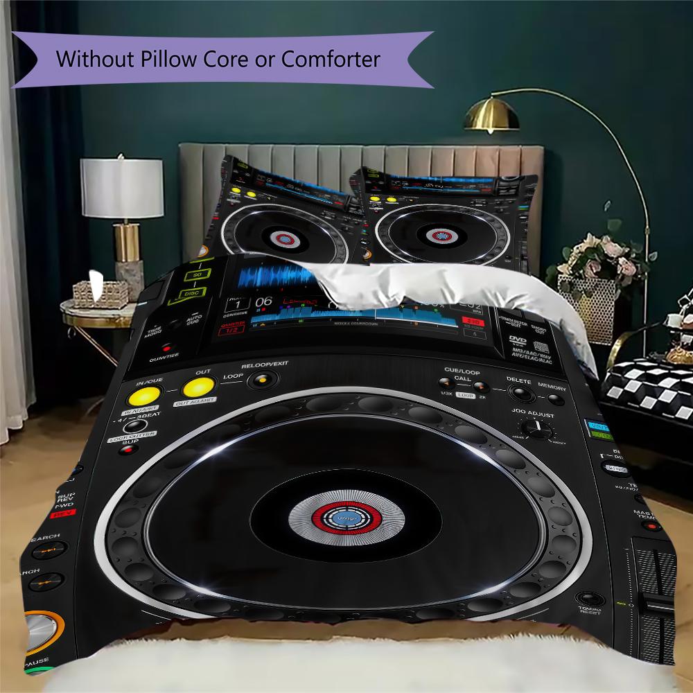 1PC Musical Elements Bedding Quilt Set Quilt Cover Pillowcase Home Decoration Birthday Gift (1 * Duvet Cover + 2 * Pillowcase, Without core)A13