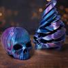 3D Printed Twisting Skull Toy Stress Relief Spiral Skull Toy Gothic Articulated Rotating Skull Fidget Spinner Desk Toy Party Favors