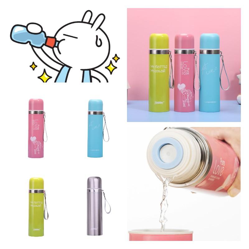 Steel 500ml Stainless Insulated Cup Handle Rope Portable Outdoors Gift Teacup