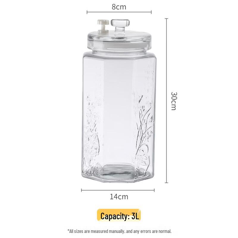 BJ Thickened Glass Alcohol Infusion Jar