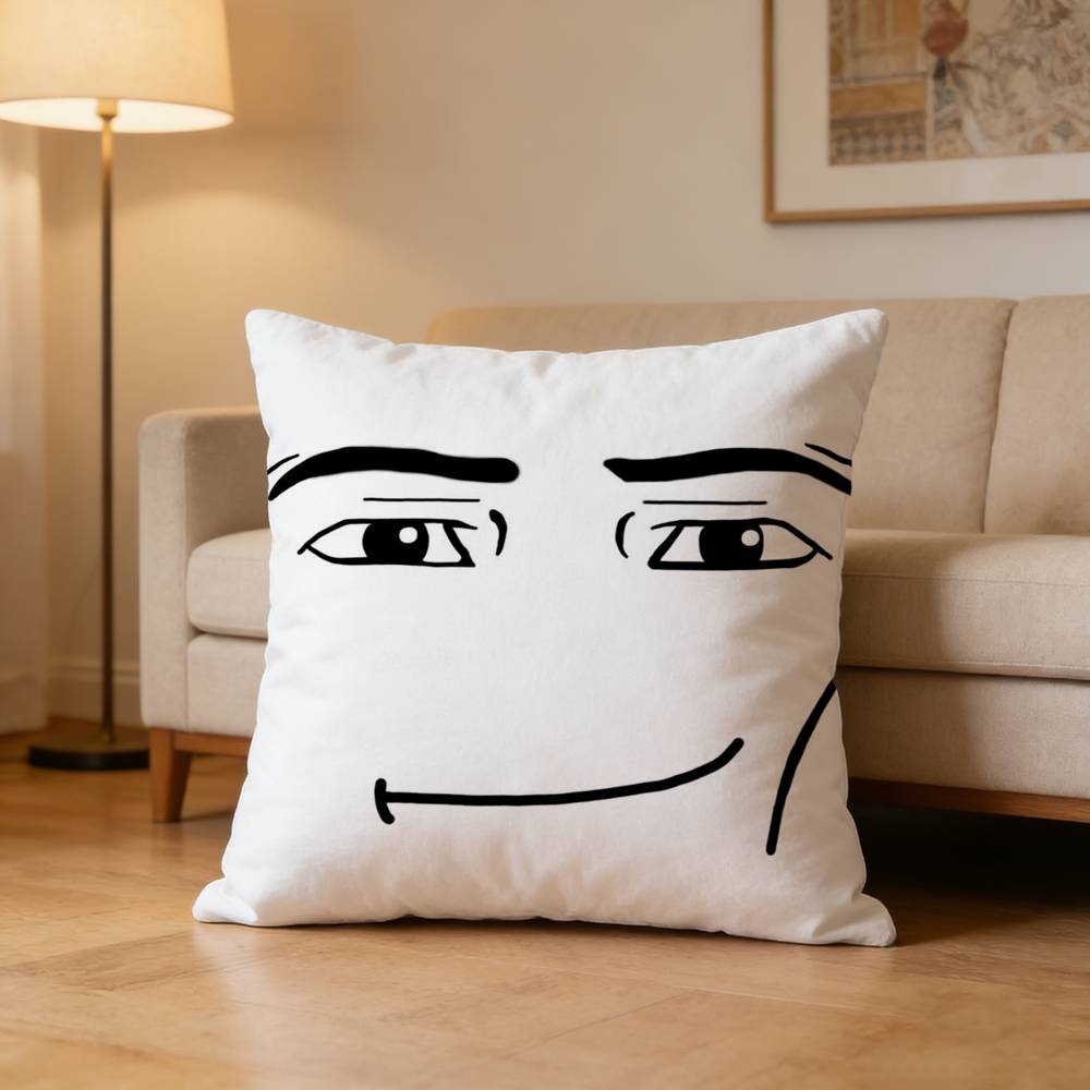 Creative Funny Man Face Pillow Case Pattern Printed Pillowcase For Living Room Sofa Cushion Cover