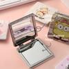 Nuevo Espejo Plegable Pequeño de Tulipán para Escritorio de Mujer, de Pie, para Maquillaje, Espejo Pequeño, Espejo Portátil