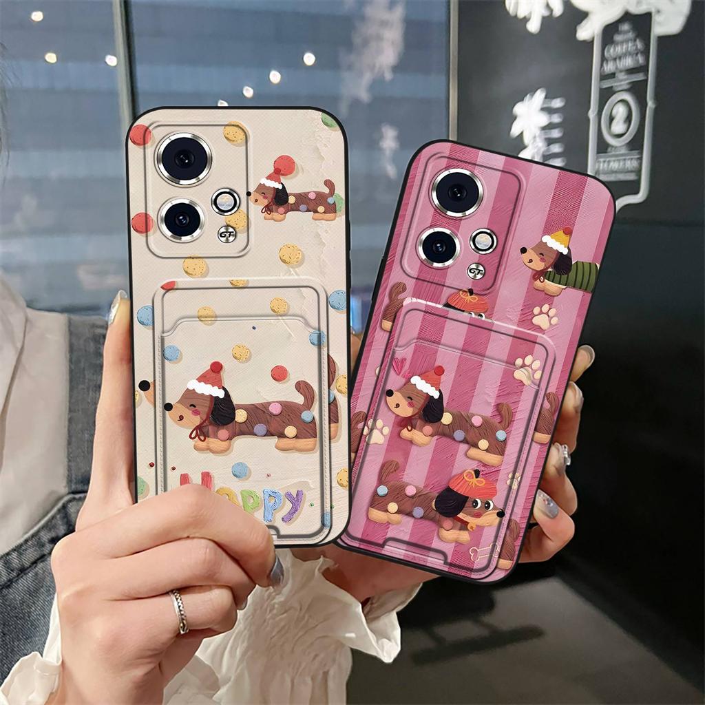 Card Slot TPU Phone Case For Honor90 GT Dirt-resistant Silicone Durable Cute Waterproof Cartoon Anti-knock Protective