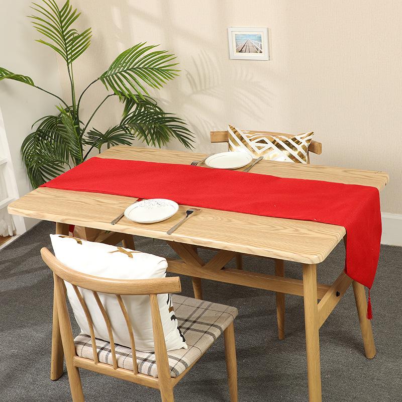2 buc Steagul de masă de culoare solidă I Pânză decorativă Masă de sufragerie nordică Față de masă lungă Față de masă din praf Steagul chinezesc pentru ceai