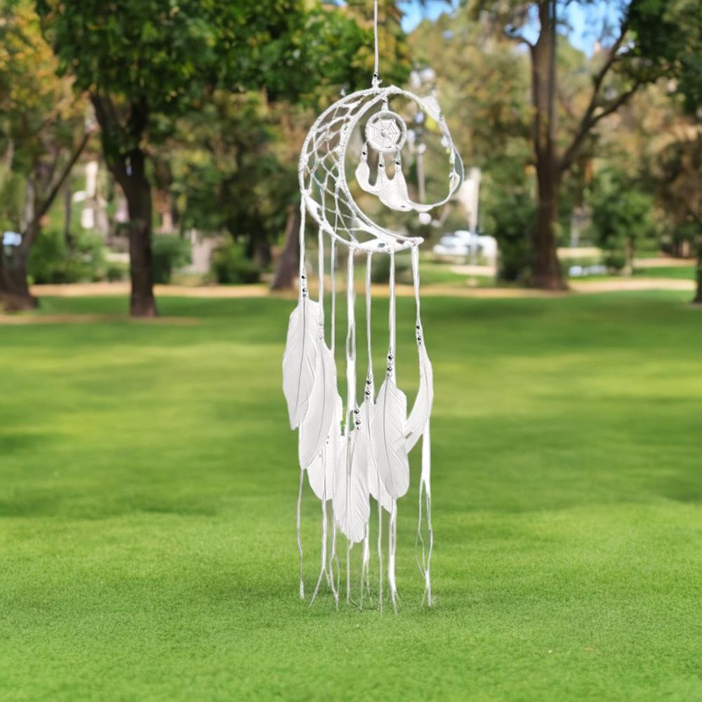 Boho Moon Phase Dreamcatcher - Handmade Hanging Decor, Anniversary/Birthday Keepsake Gift